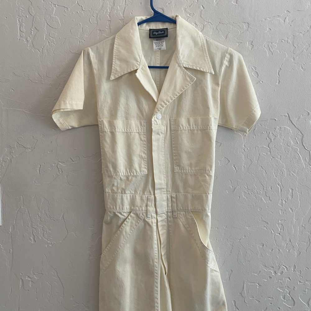 NWOT Big Bud Press Canvas White Jumpsuit- XS